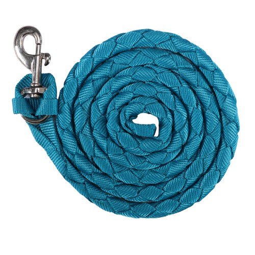 Horsemaster Hand-Braided Poly Lead Turquoise