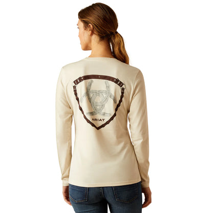 Ariat Womens Rein Seal LS Tee Natural