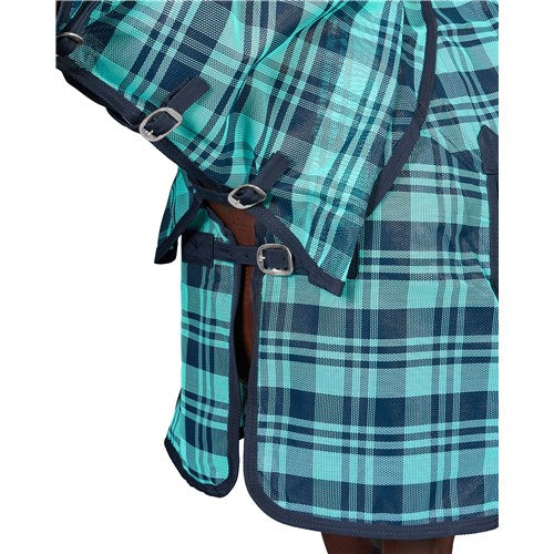 Kool Master PVC Shade Mesh Combo - Turquoise/Navy 5'3' / 160cm