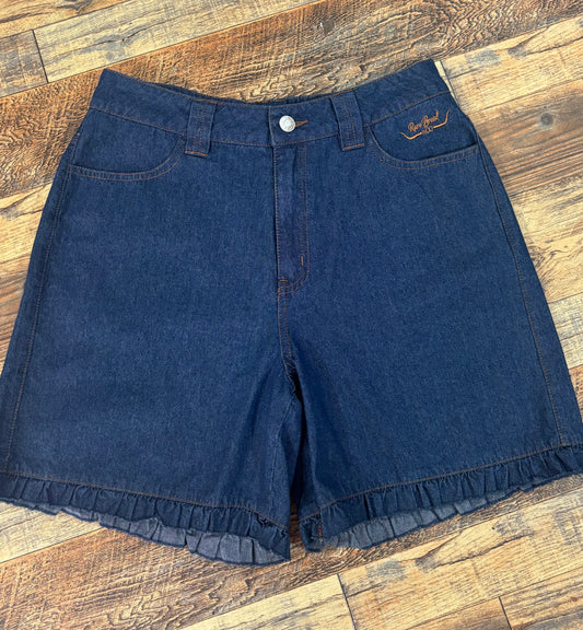 Denim Country shorts- Daisy Dark denim - Longer length - 1831