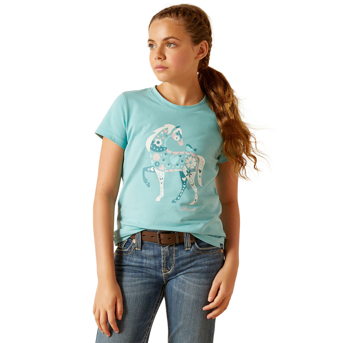 Ariat Youth Little Friend Ss Tshirt Marine Blue