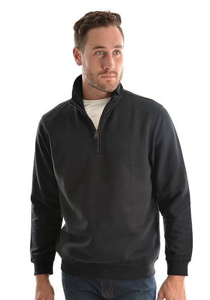 Hard Slog Men's Quarter Zip Fleece Top Charcoal