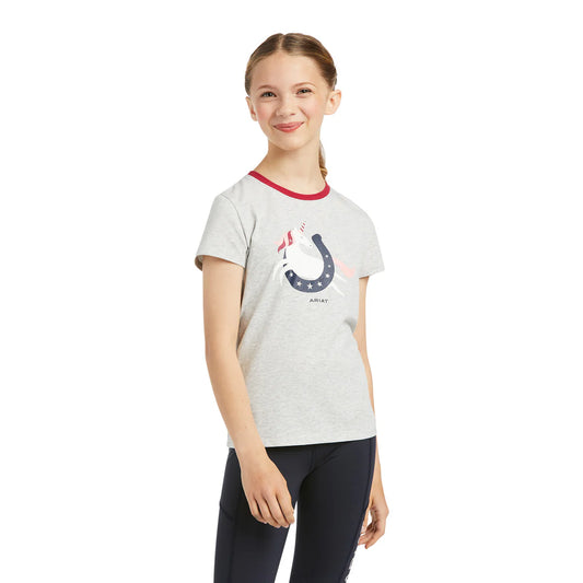 Ariat Kids Unicorn Moon T-shirt Heather Grey