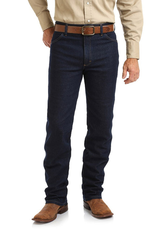 WRANGLER COWBOY CUT ORIGINAL FIT ACTIVE FLEX JEAN - HEAVYWEIGHT DENIM - PREWASHED INDIGO - 34 INCH LEG
