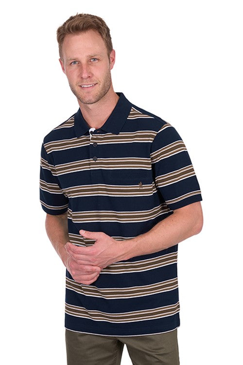 Thomas Cook MENS ANTHONY 1PKT SS POLO Tan