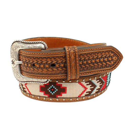 Ariat Mens Arrow SouthWestern Inlay Belt 1 1/2"