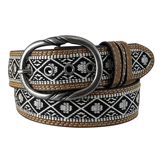 Roper Aztec Pattern Genuine Leather Tan