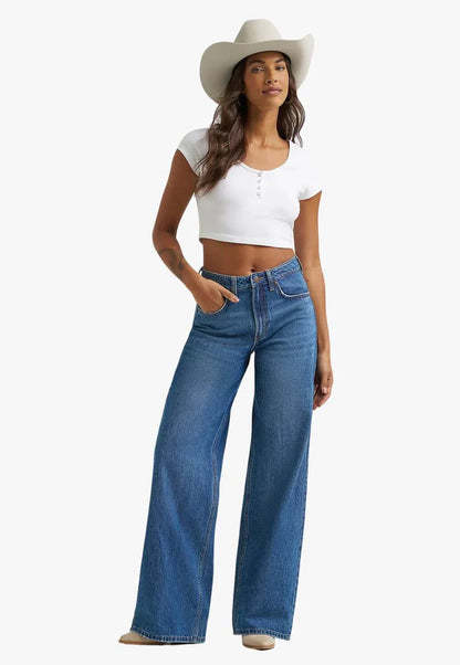 Wrangler Womens Hi Rise Wide Leg Bailey 30 leg