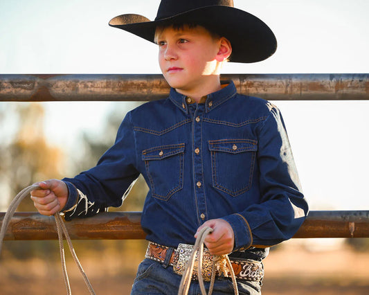 Little Spurs and Co Western Boys Teen Classic Dress Shirt