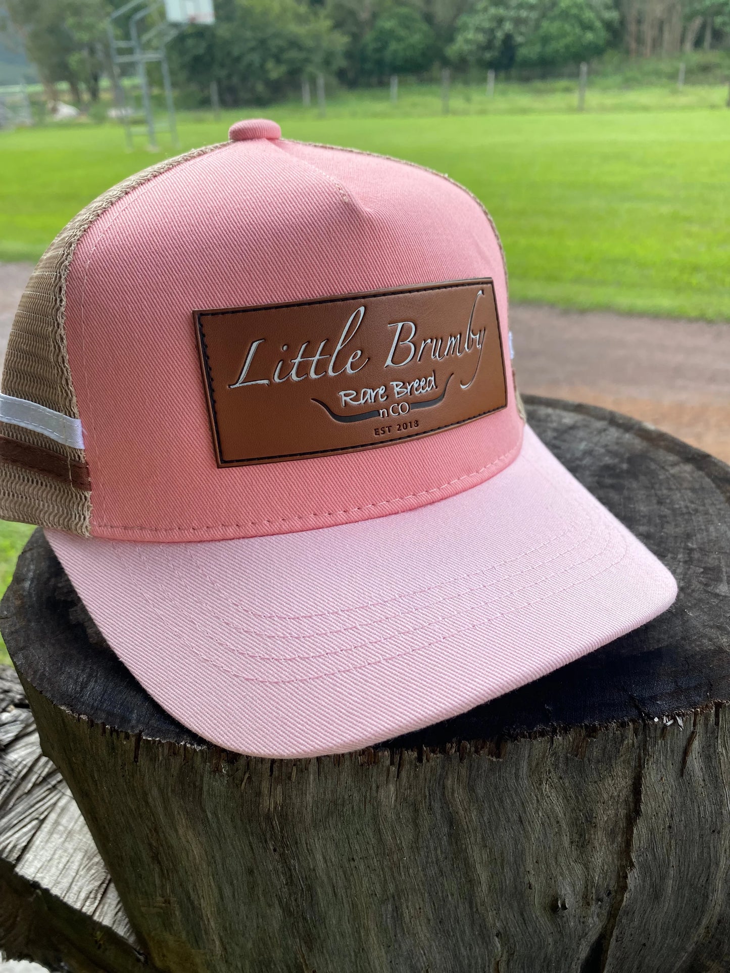 Trucker Cap - Kids - Little Brumby pink gingham cap - 1503