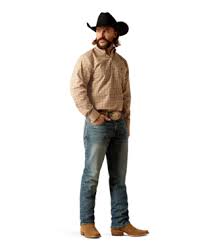 Ariat Mens Pro Series Trey LS Shirt Khaki