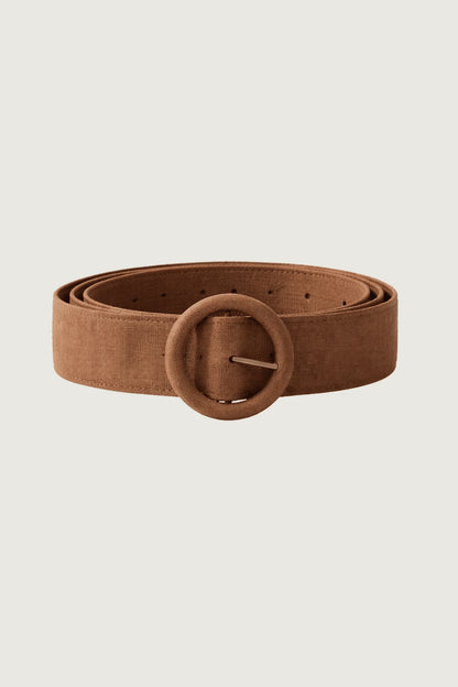 Outback Linen Everyday Linen Belt - Smoked Cocoa