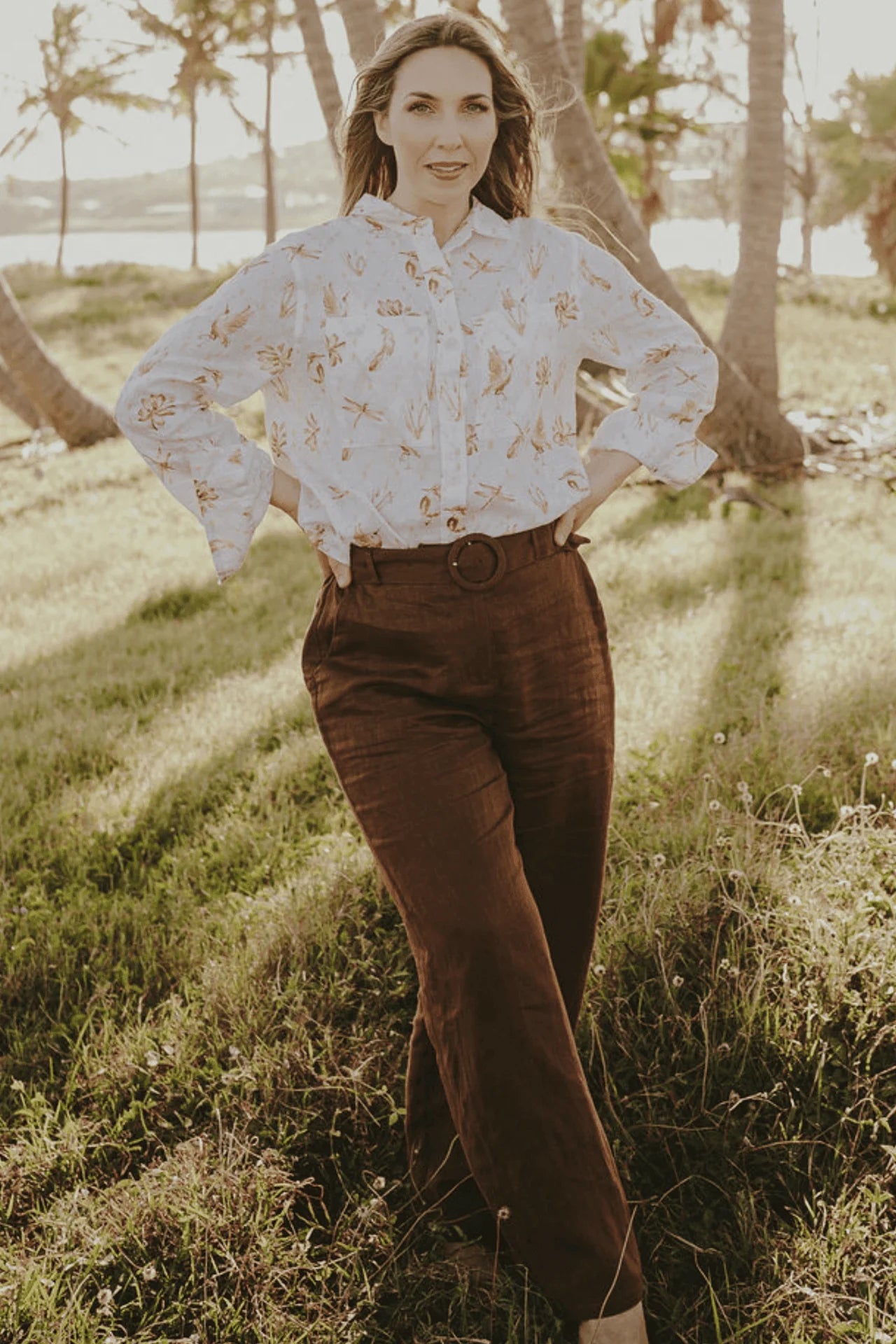 Outback Linen Everyday Linen Pants - Smoked Cocoa