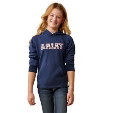 Ariat youth 3D Logo 2.0 Hood navy red