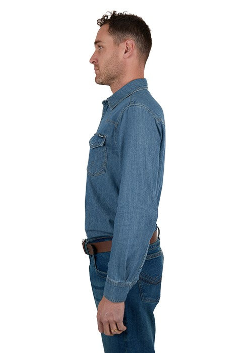 WRANGLER MENS JAY DENIM LS SHIRT