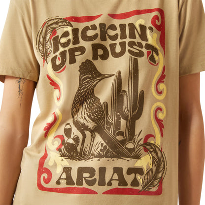 Ariat Womens Kinking up the Dust Tee - Sand