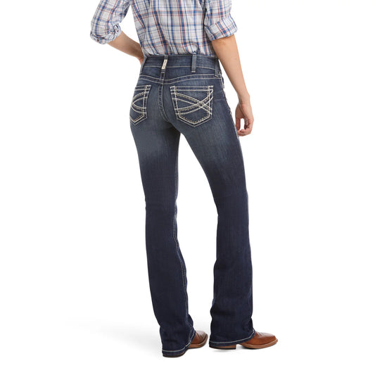 Ariat Women's R.E.A.L Mid Rise Boot Cut Jean Entwined Marine