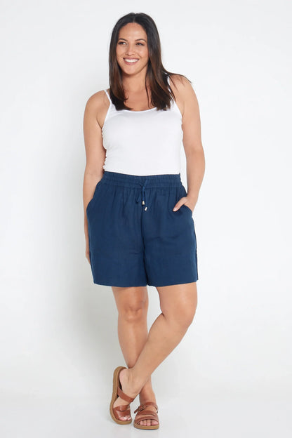 Outback Linen Navy Eclipse Organic Linen Shorts