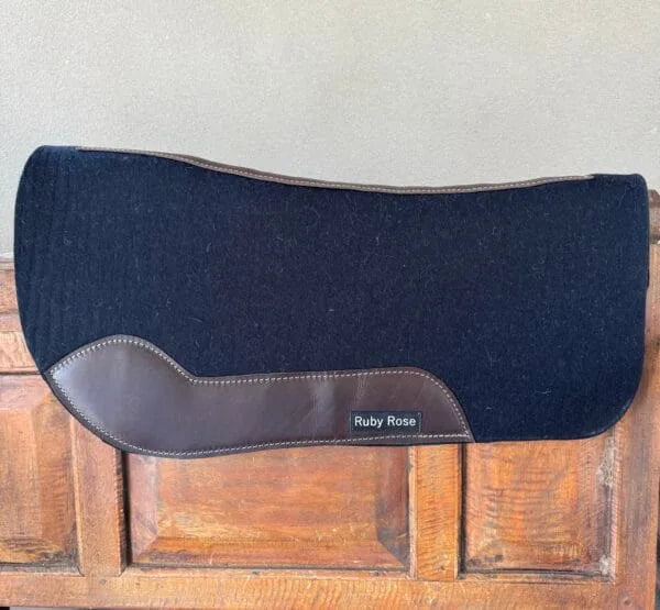 Ruby Rose Round Skirt Saddle Pad - Black 1 and 3/4 inch 30 x 31