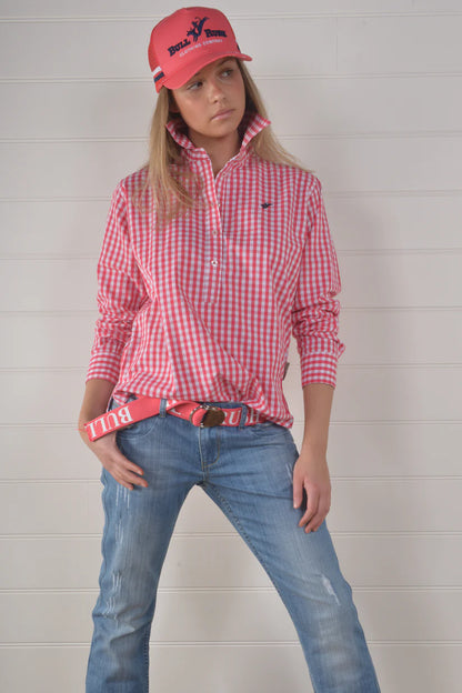 BullRush Clothing  SEASCAPE BLAIR GINGHAM SHIRT- Pink