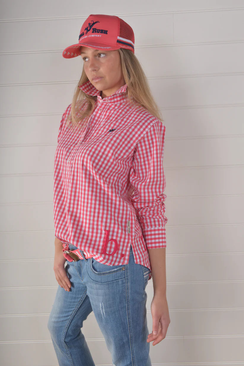 BullRush Clothing  SEASCAPE BLAIR GINGHAM SHIRT- Pink