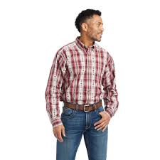 Ariat Mens Pro Series Wilfred Classic LS Shirt Snow Bunting