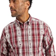 Ariat Mens Pro Series Wilfred Classic LS Shirt Snow Bunting