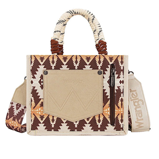 Wrangler Southwestern Rope Handle Bag Mocha