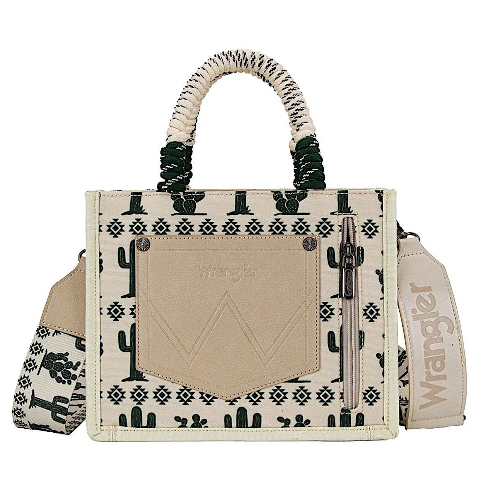 Wrangler Southwestern Rope Handle Bag Beige