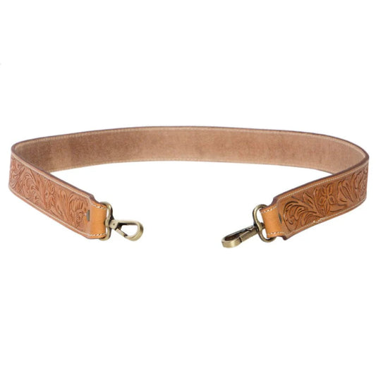 Leather Tooled Bag Strap