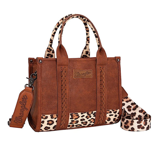 Wrangler Leopard Print Crossbody Bag Tan
