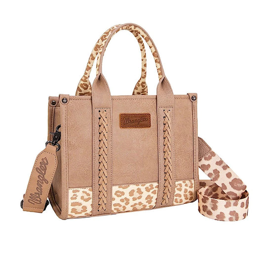 Wrangler Leopard Print Crossbody Bag Taupe