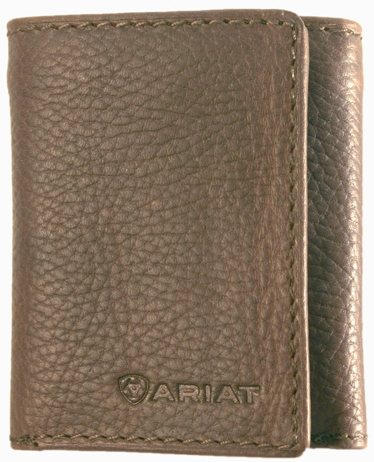 Ariat Tri-Fold Wallet - Logo Distressed Brown