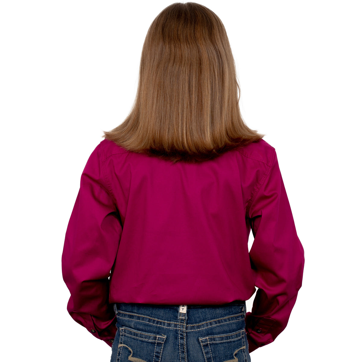 JUST COUNTRY GIRL'S - KENZIE - 1/2 BUTTON - MAGENTA