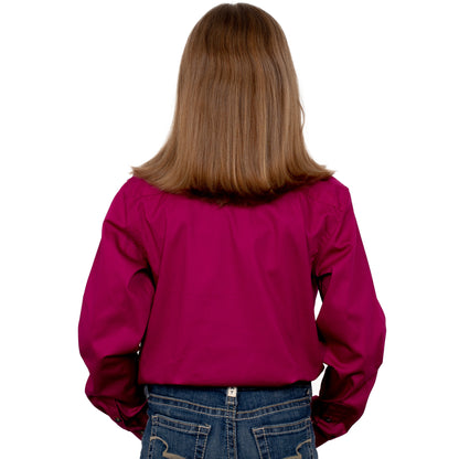 JUST COUNTRY GIRL'S - KENZIE - 1/2 BUTTON - MAGENTA