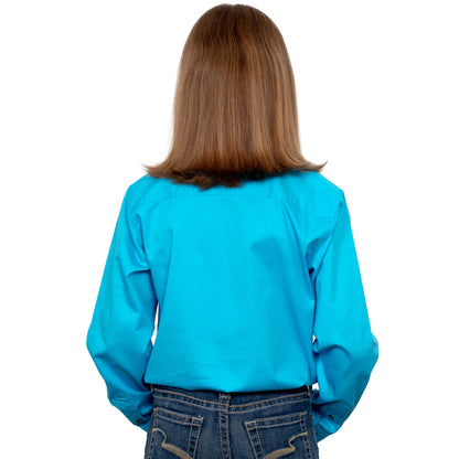 JUST COUNTRY GIRL'S - KENZIE - 1/2 BUTTON - SKY