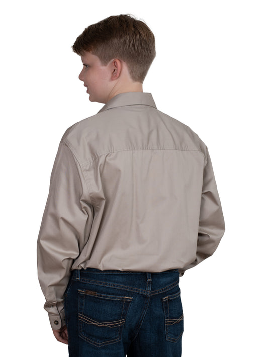 JUST COUNTRY BOY'S - LACHLAN - 1/2 BUTTON - STONE