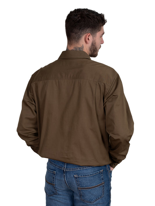 JUST COUNTRY MEN'S - EVAN - FULL BUTTON - BARK