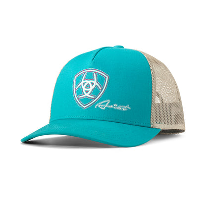 ARIAT WOMEN'S SHIELD LOGO MESH SNAP BACK CAP