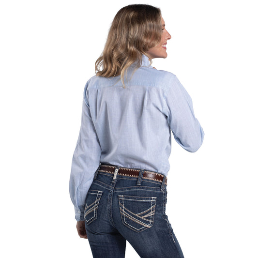 JUST COUNTRY WOMEN'S ABBEY FRILLS FULL BUTTON WORKSHIRT