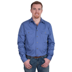 Just Country Evan Full Button Shirts - Blue