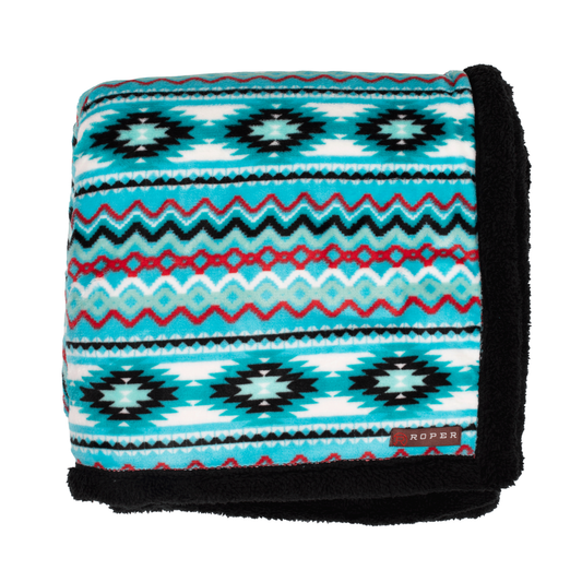 THROW RUG - AZTEC TURQUOISE
