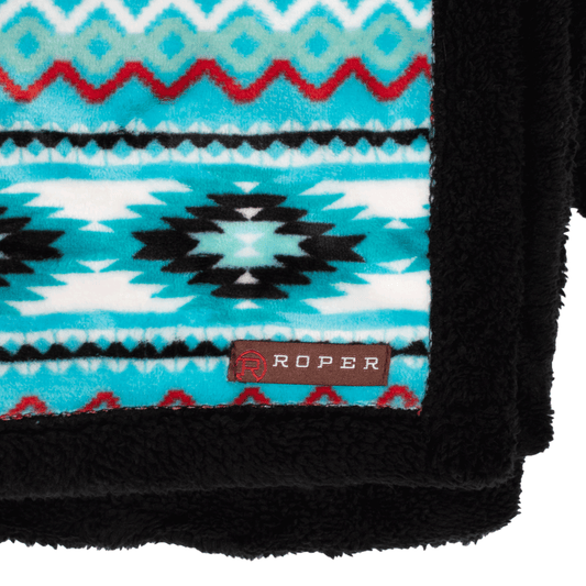 THROW RUG - AZTEC TURQUOISE