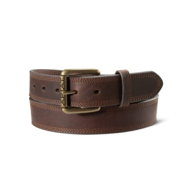 ARIAT MEN'S WORK BELT 1 1/2" TRIPLE STITCH BROWN - 40"