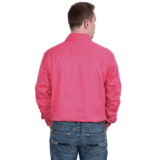 MEN'S - CAMERON - 1/2 BUTTON - HOT PINK