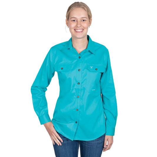 WOMEN'S - BROOKE - FULL BUTTON - TURQUOISE