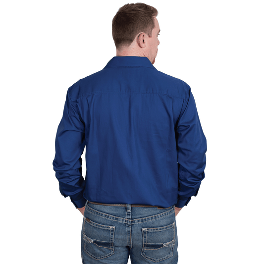 JUST COUNTRY MEN'S - EVAN - FULL BUTTON - COBALT