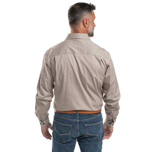 MEN'S - CAMERON - 1/2 BUTTON - STONE