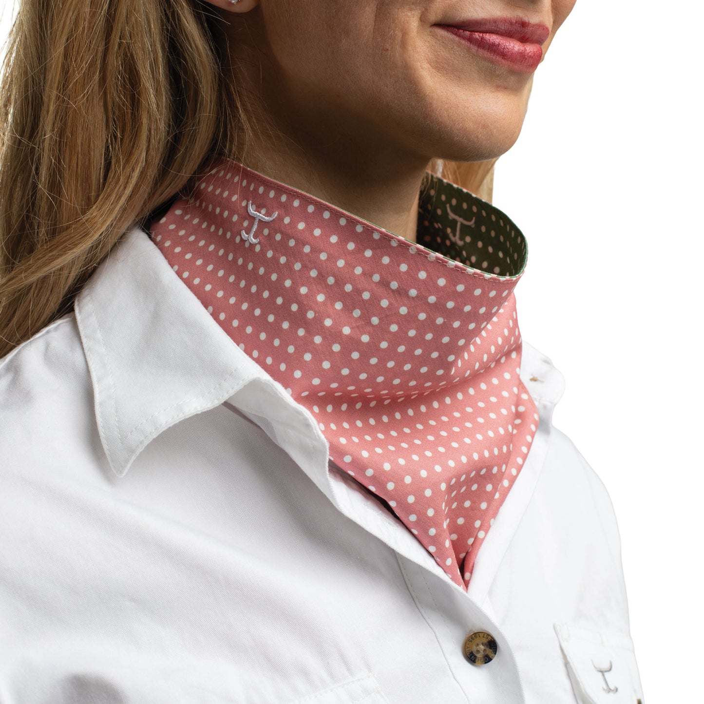 WOMEN'S CARLEE DOUBLE SIDED SCARF - PINK/GREEN