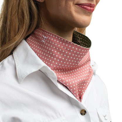 WOMEN'S CARLEE DOUBLE SIDED SCARF - PINK/GREEN